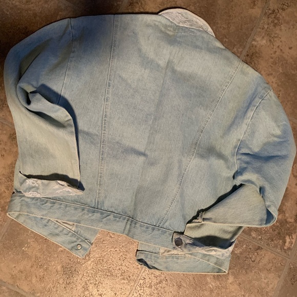 Vintage jean and lace jacket - Picture 5 of 6